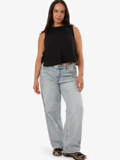 Discount Thrills Ember Tie Top - Black