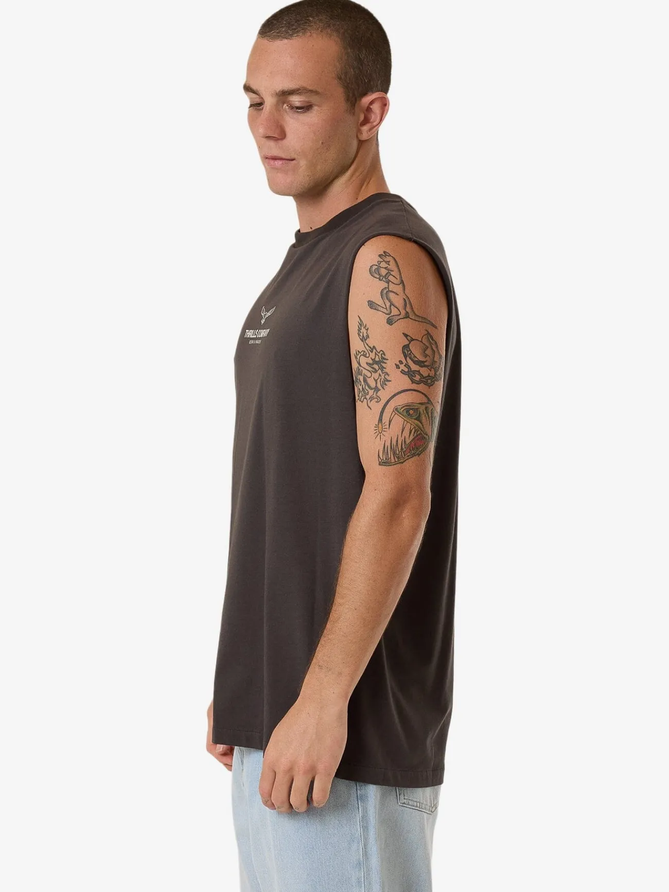 Fashion Thrills Emblem Merch Fit Muscle Tee - Merch Black MerchBlack