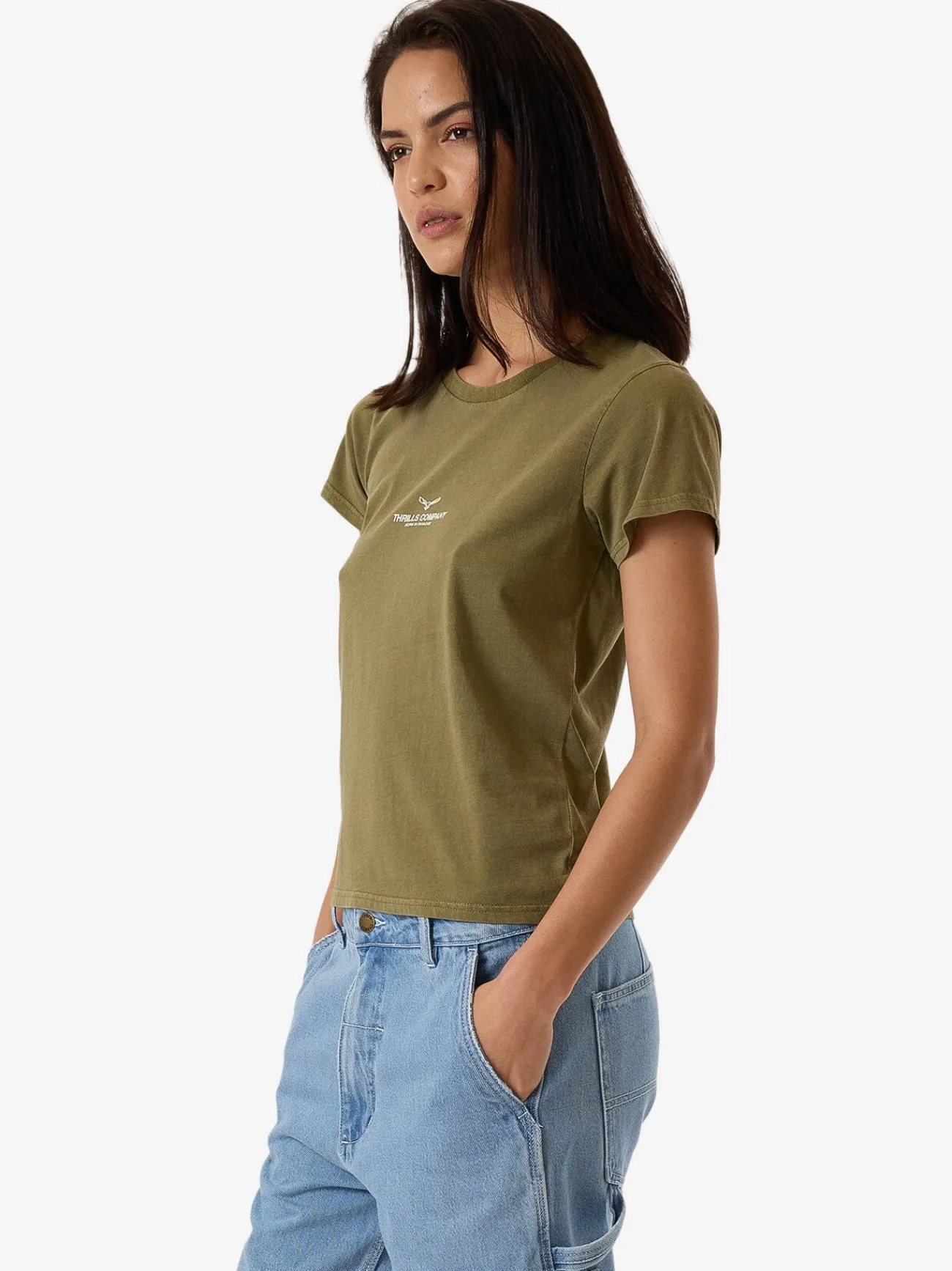 Discount Thrills Emblem Of Strength Everyday Tee - Olive