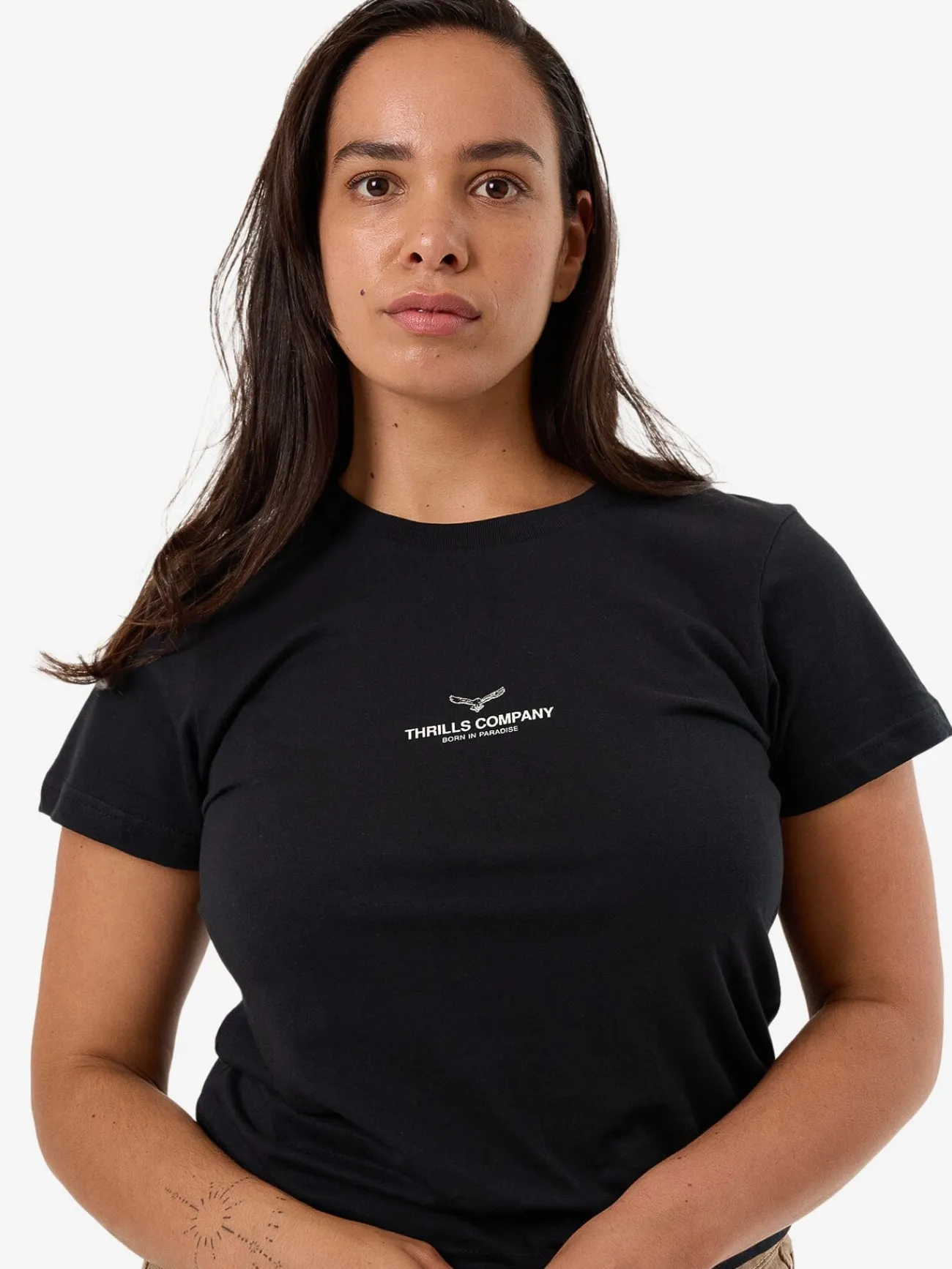 New Thrills Emblem Of Strength Everyday Tee - Washed Black WashedBlack
