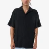 New Thrills Evolution Bowling Shirt - Black