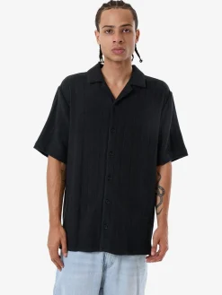 New Thrills Evolution Bowling Shirt - Black