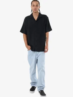 New Thrills Evolution Bowling Shirt - Black