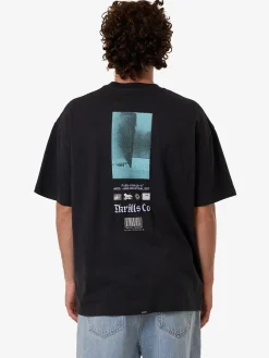 Hot Thrills Filter Box Fit Oversize Tee - Faded Black FadedBlack