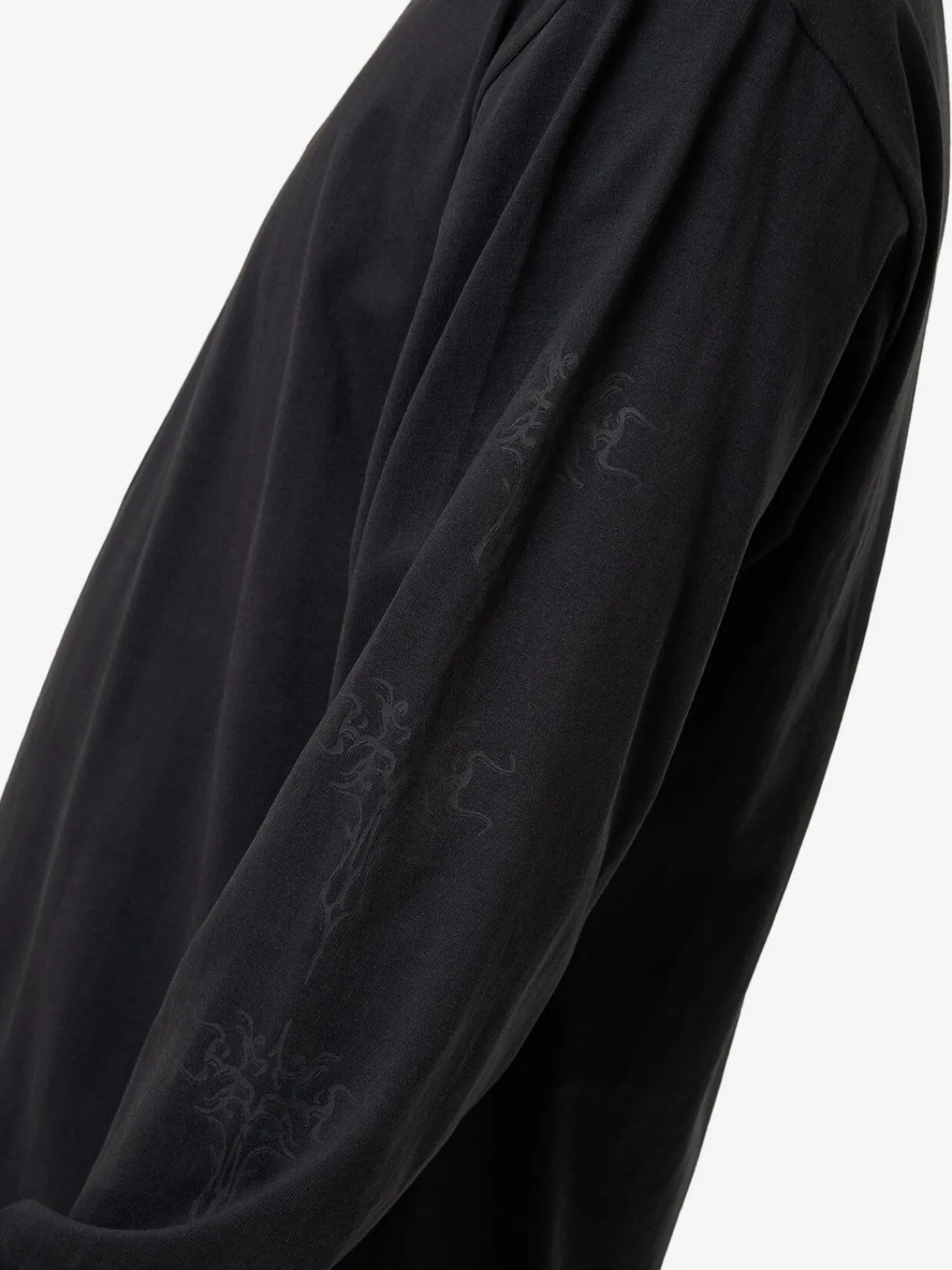 Fashion Thrills Filter Oversize Fit Long Sleeve Tee - Faded Black FadedBlack