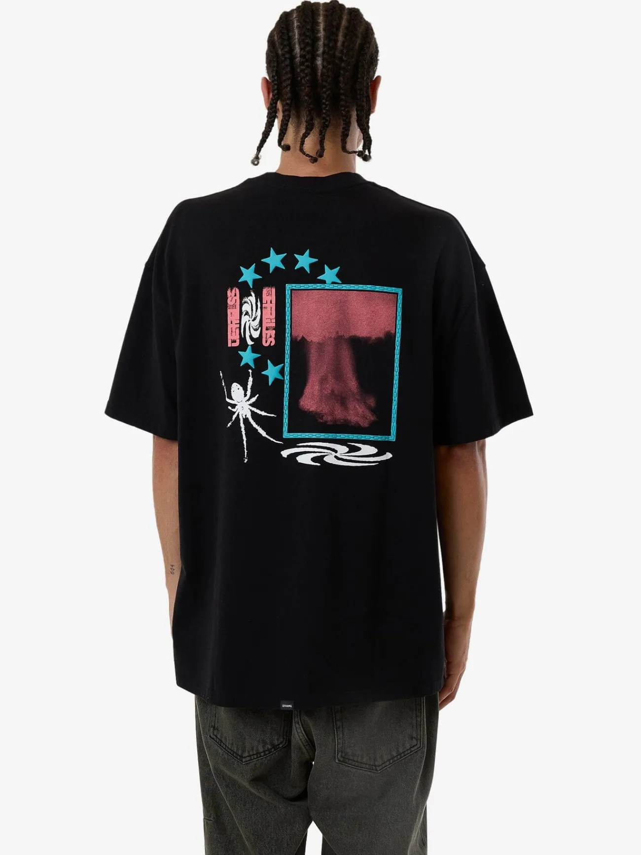 Best Thrills Firestarter Box Fit Oversize Tee - Black