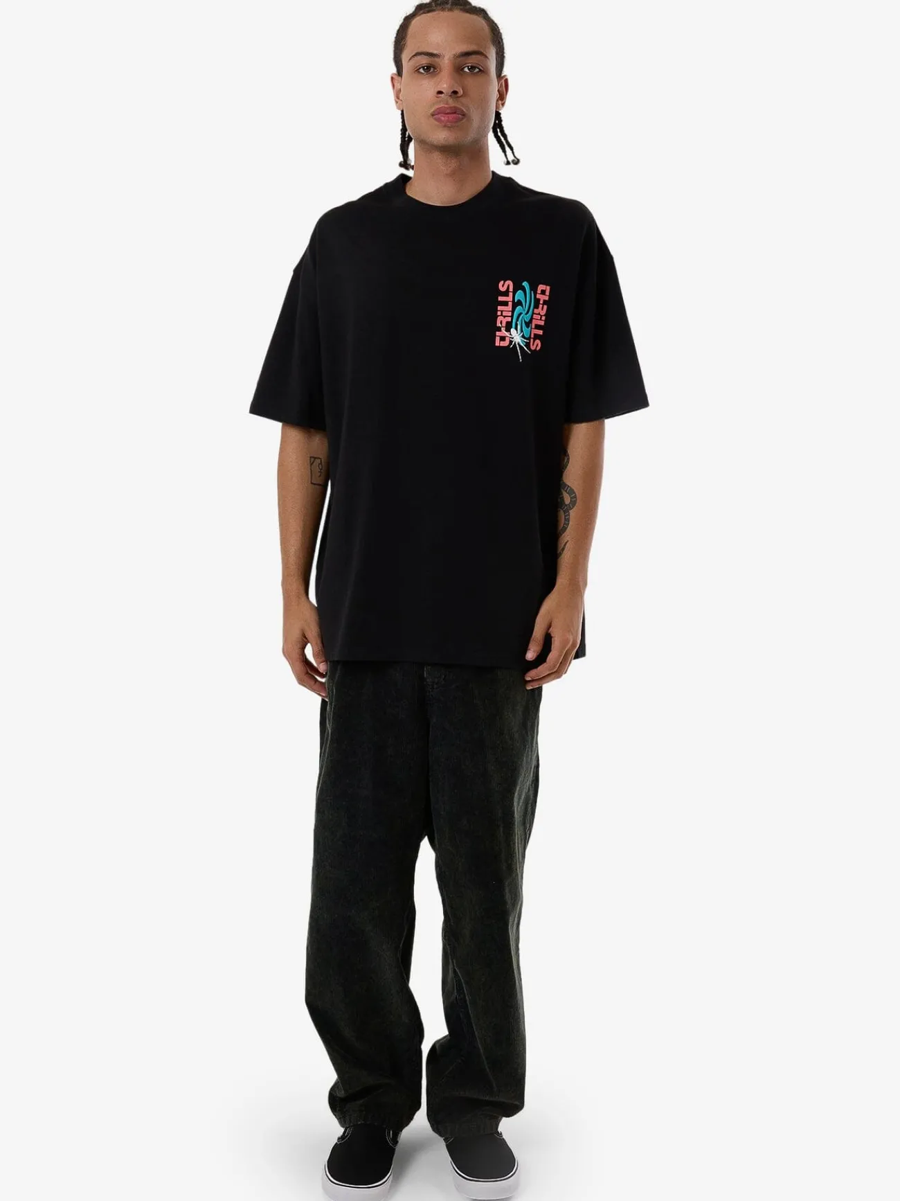 Best Thrills Firestarter Box Fit Oversize Tee - Black