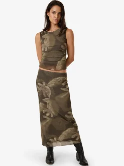 Sale Thrills Flora Haze Mesh Tank - Brindle