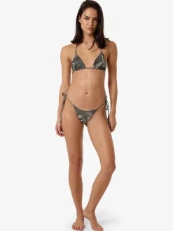Outlet Thrills Flora Haze Micro String Bikini Bottom - Brindle