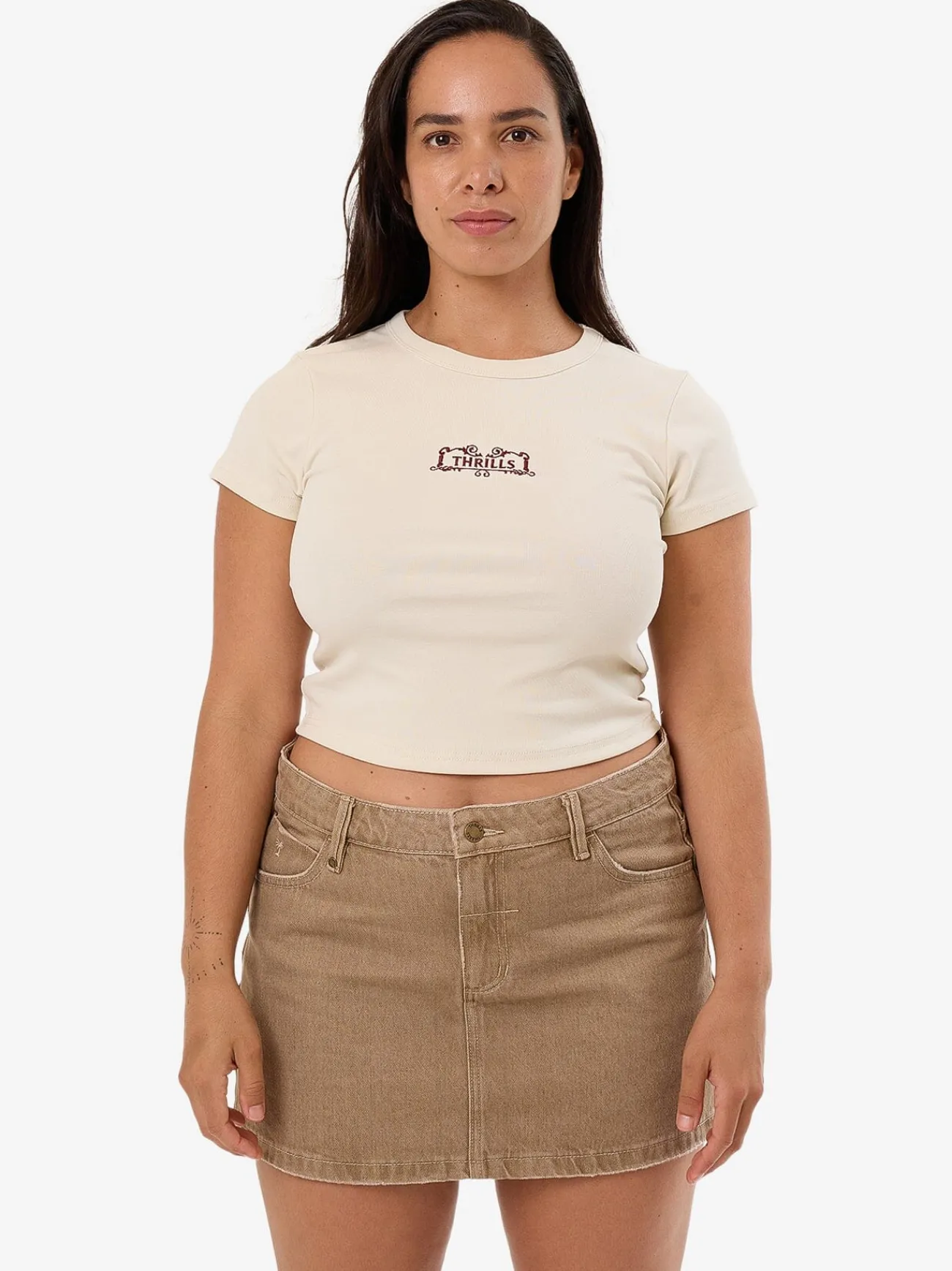 Best Thrills Flourish Curve Tee - Heritage White HeritageWhite