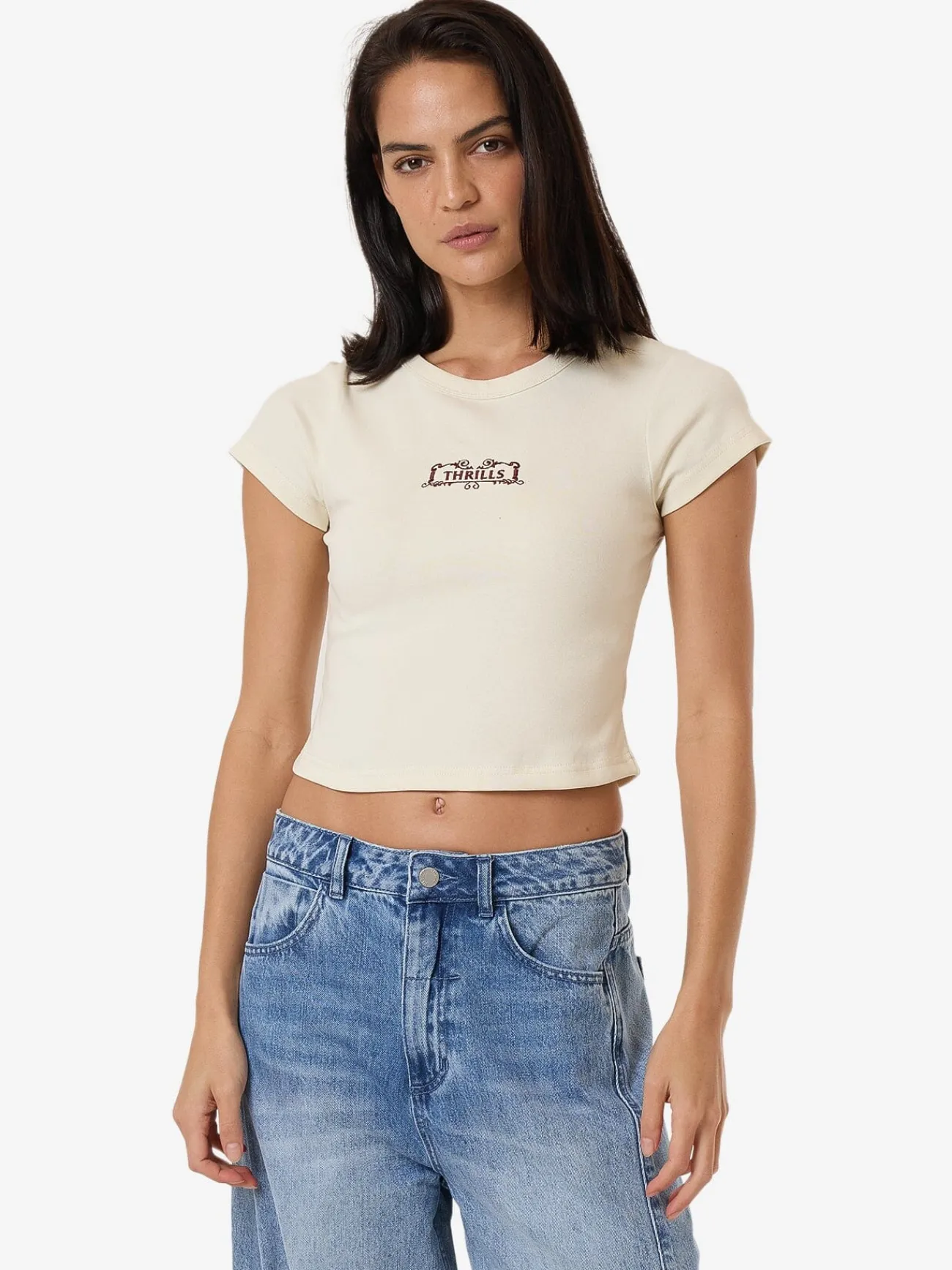 Best Thrills Flourish Curve Tee - Heritage White HeritageWhite