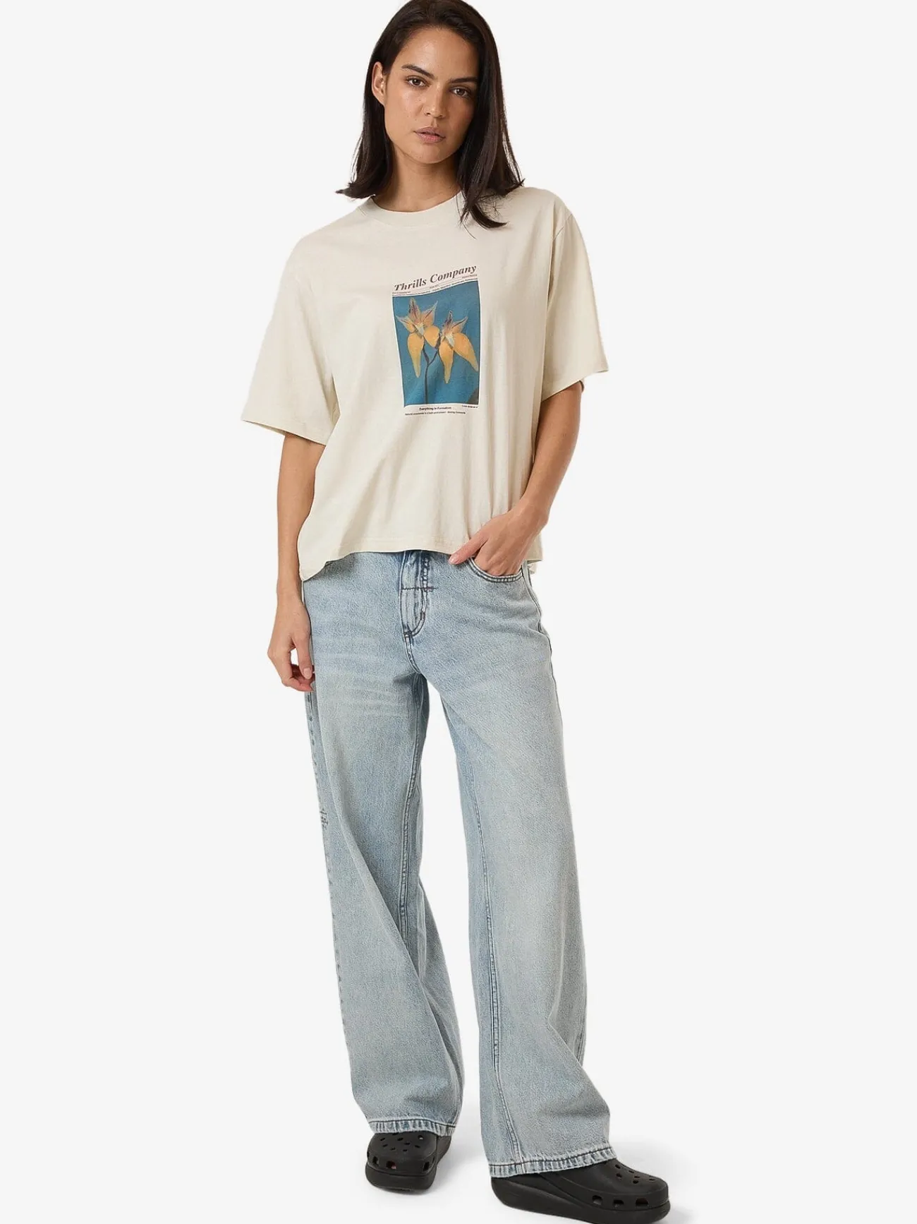 Sale Thrills Flower Society Square Tee - Heritage White HeritageWhite