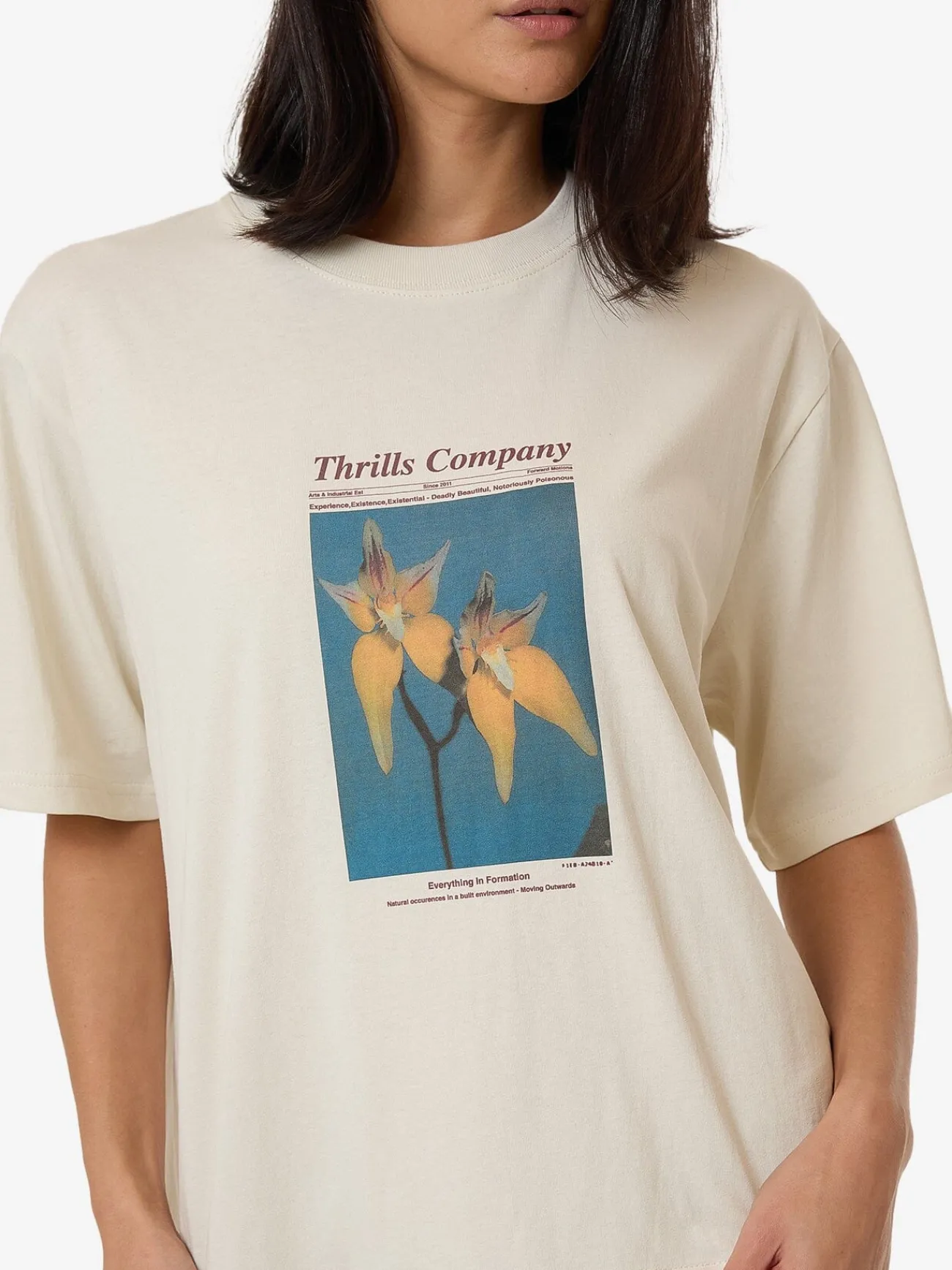 Sale Thrills Flower Society Square Tee - Heritage White HeritageWhite