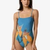 Sale Thrills Flower Society Strapless One Piece - Stella Blue StellaBlue