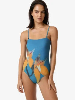 Sale Thrills Flower Society Strapless One Piece - Stella Blue StellaBlue