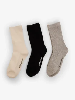 Fashion Thrills Foundation 3 Pack Sock - Heritage White/Black/Grey Marle HeritageWhite/Black/GreyMarle
