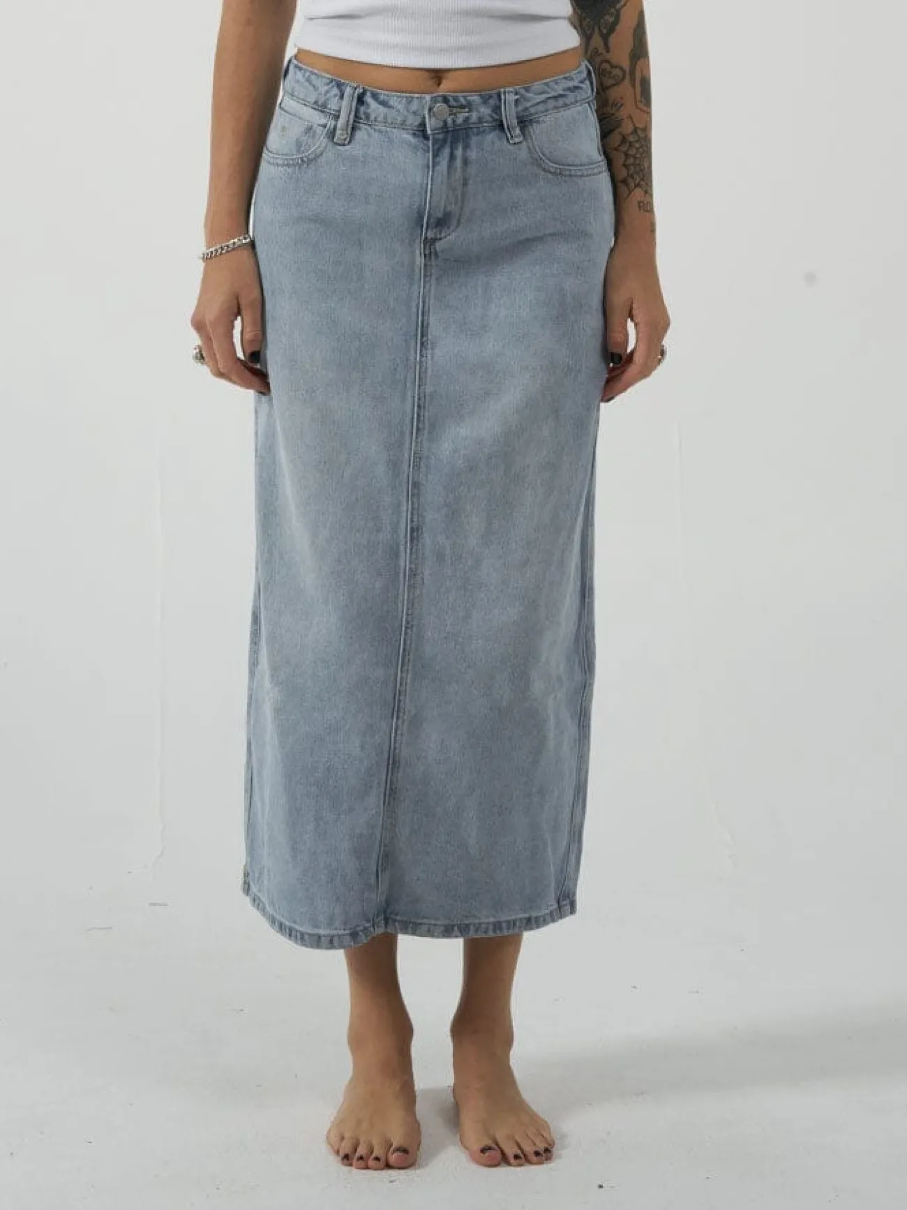 Discount Thrills Frankie Skirt - Ash Blue AshBlue