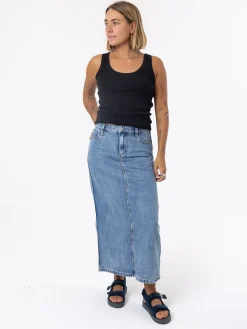 Discount Thrills Frankie Skirt - Vintage Timeworn Blue VintageTimewornBlue