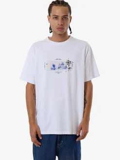 New Thrills Friendly Service Merch Fit Tee - White