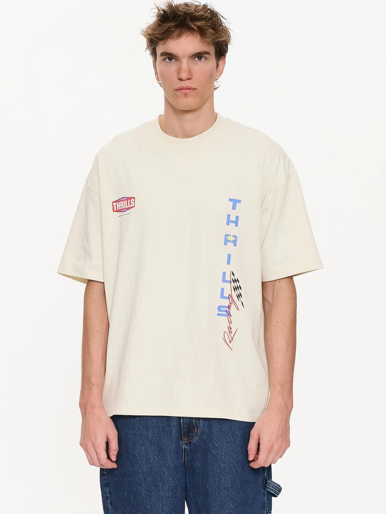 Fashion Thrills Full Fury Box Fit Oversize Tee - Heritage White HeritageWhite