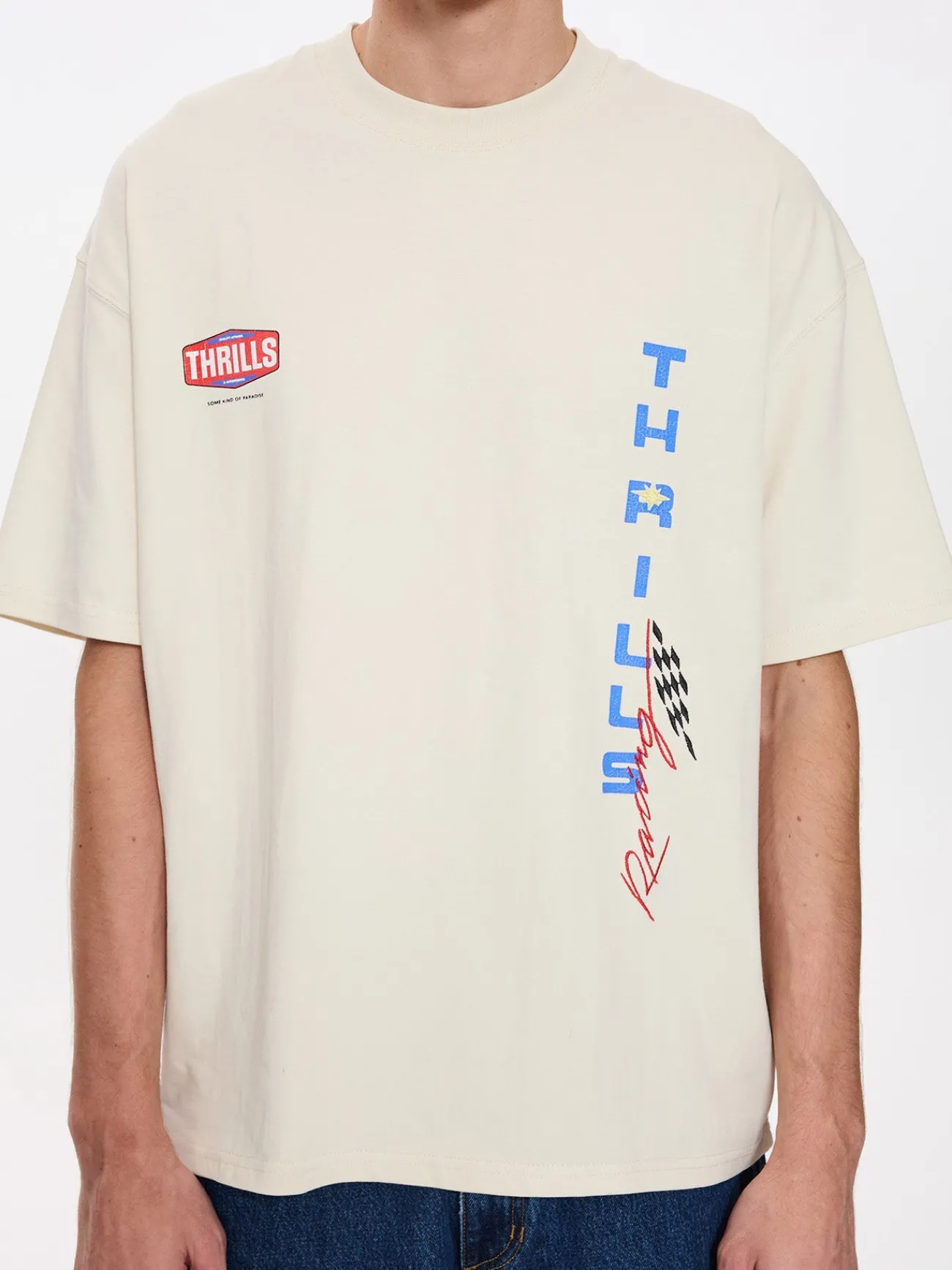 Fashion Thrills Full Fury Box Fit Oversize Tee - Heritage White HeritageWhite