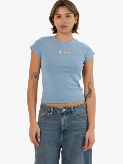 Hot Thrills Gazed Club Tee - Stone Blue StoneBlue