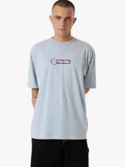 Outlet Thrills Gazed Oversize Fit Tee - Baby Blue BabyBlue