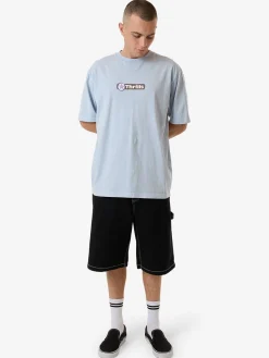 Outlet Thrills Gazed Oversize Fit Tee - Baby Blue BabyBlue