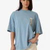 Clearance Thrills Gazed Oversized Tee - Stone Blue StoneBlue
