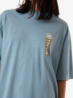 Clearance Thrills Gazed Oversized Tee - Stone Blue StoneBlue