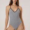 Discount Thrills Gia Gingham Plunge One Piece - Black