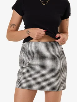Fashion Thrills Gia Gingham Skirt - Black