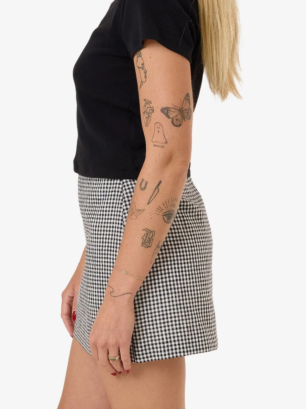 Fashion Thrills Gia Gingham Skirt - Black