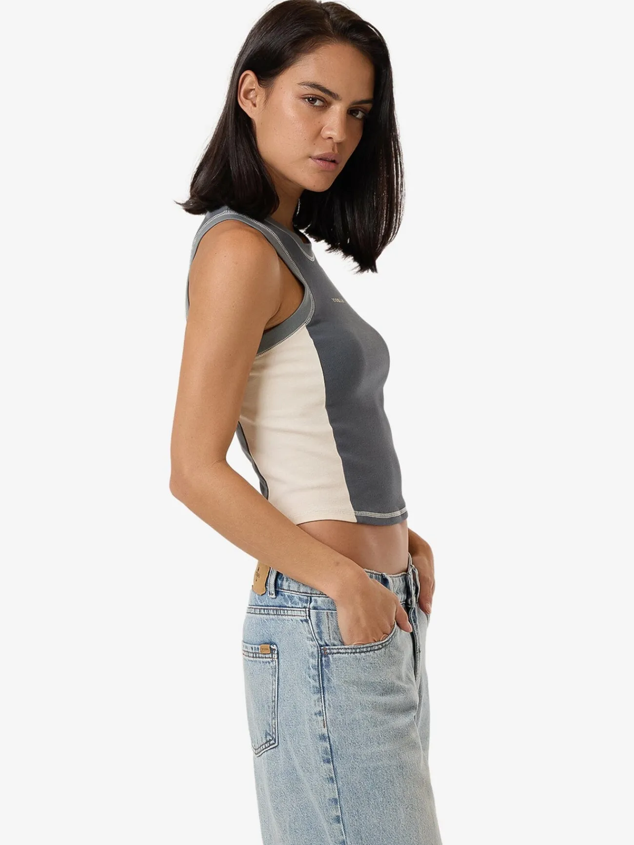 Hot Thrills Grip Curve Tank - Dark Slate DarkSlate