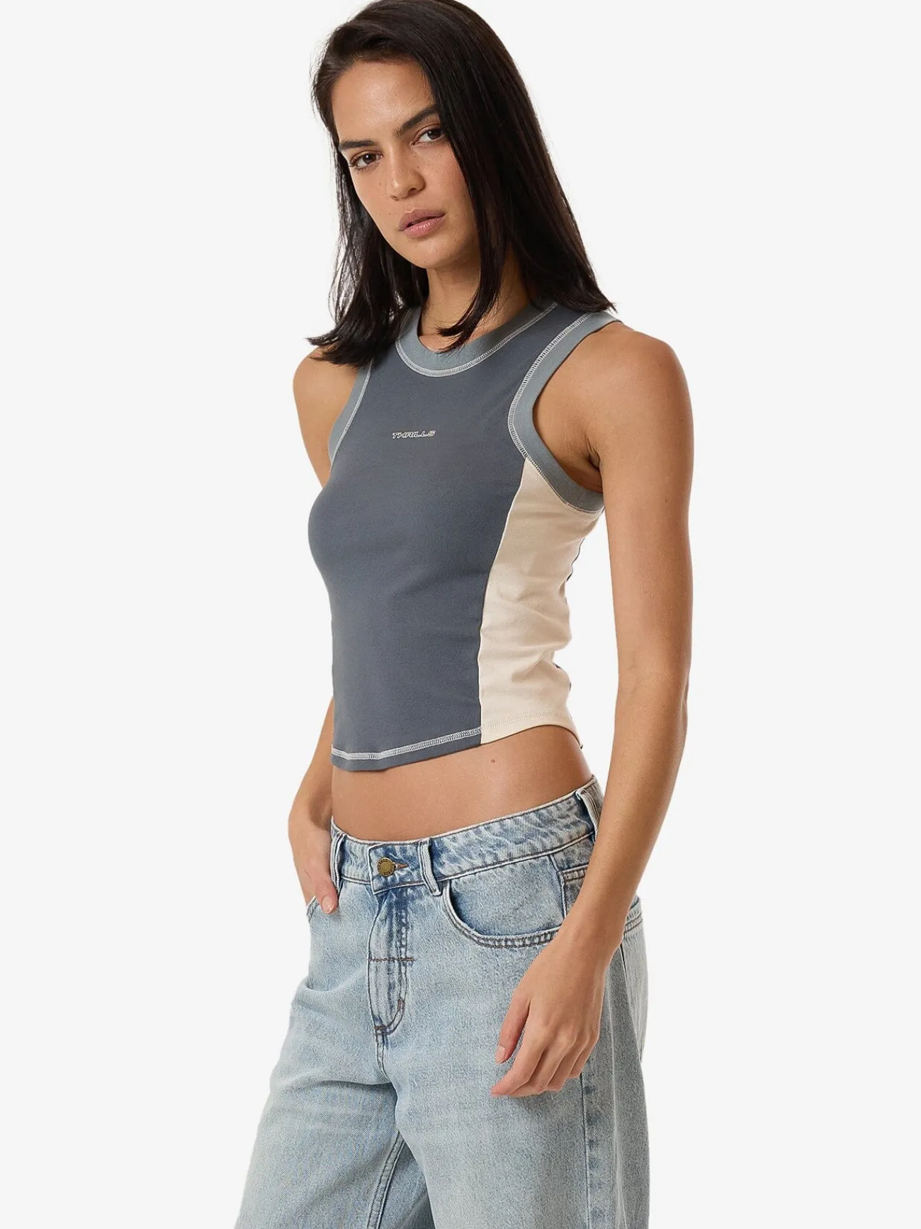 Hot Thrills Grip Curve Tank - Dark Slate DarkSlate