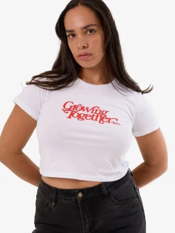 New Thrills Growing Together Mini Tee - White