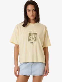 Sale Thrills Halftone Daze Square Tee - Butter