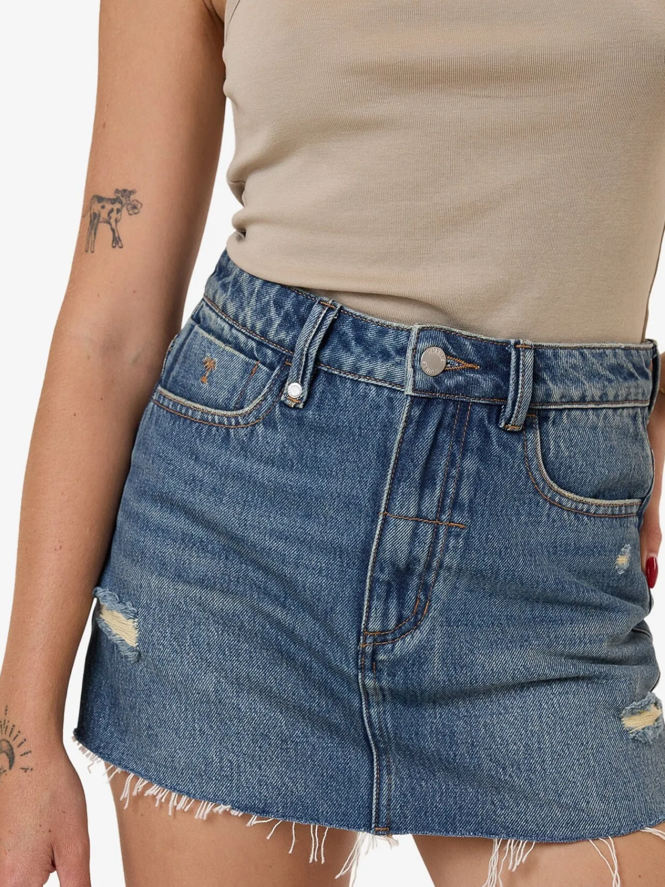 Fashion Thrills Harlow Skort - Vintage Indigo Fade VintageIndigoFade