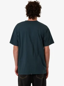 Sale Thrills Hazed Merch Fit Tee - Deep Teal DeepTeal