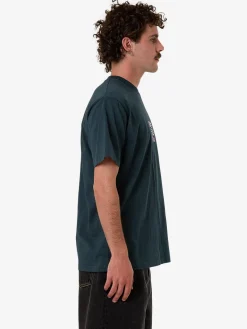 Sale Thrills Hazed Merch Fit Tee - Deep Teal DeepTeal