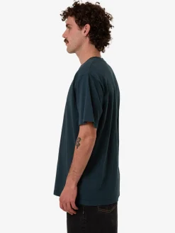 Sale Thrills Hazed Merch Fit Tee - Deep Teal DeepTeal