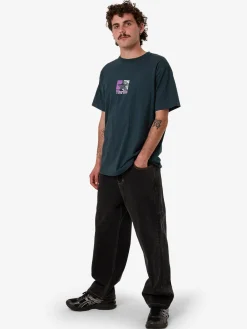 Sale Thrills Hazed Merch Fit Tee - Deep Teal DeepTeal