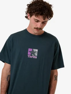 Sale Thrills Hazed Merch Fit Tee - Deep Teal DeepTeal