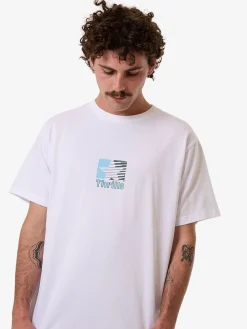 Clearance Thrills Hazed Merch Fit Tee - White