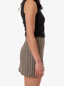Sale Thrills Hazed Mini Skirt - Coffee
