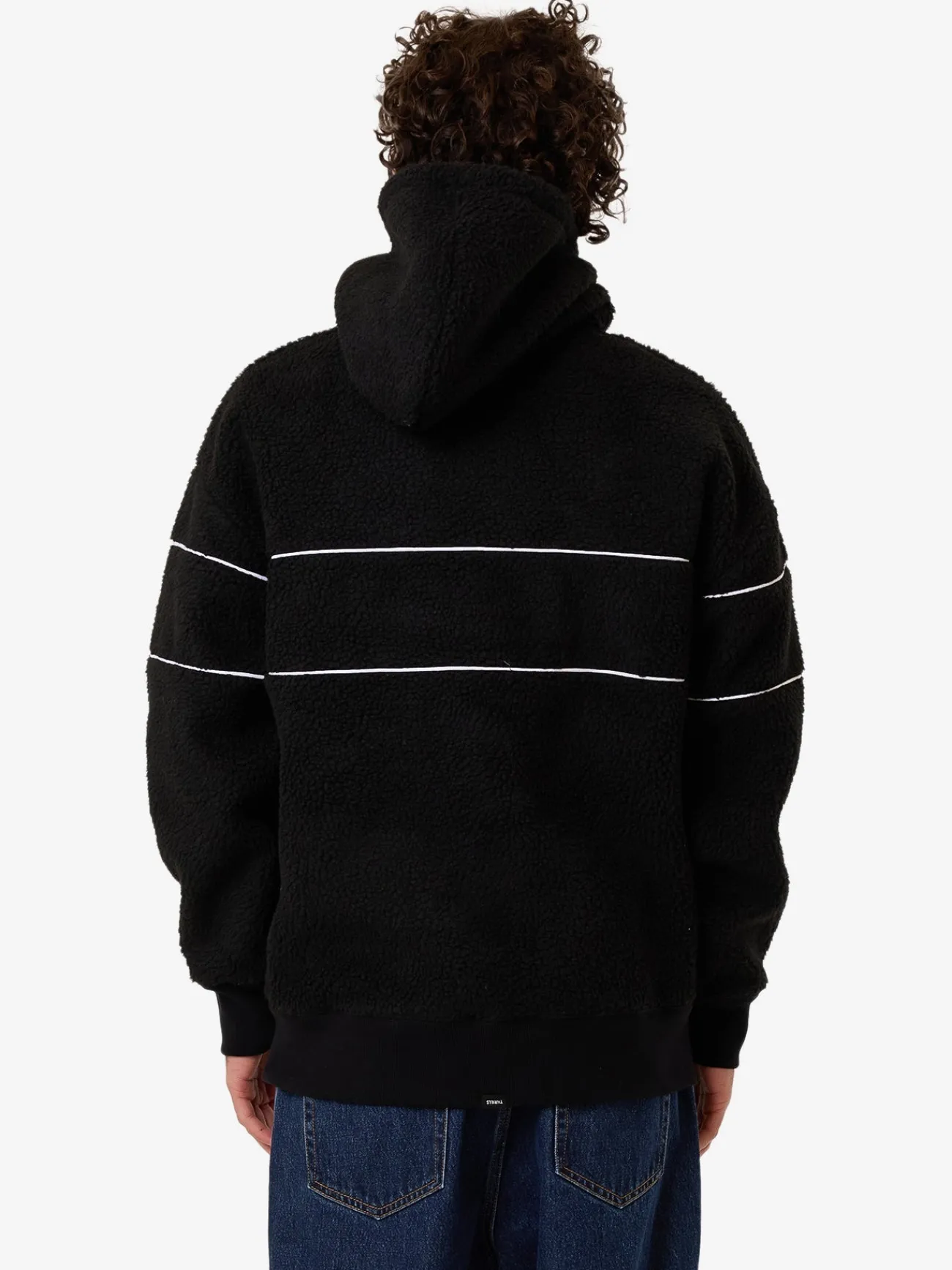 New Thrills Hazed Slouch Hood Polar Fleece - Black