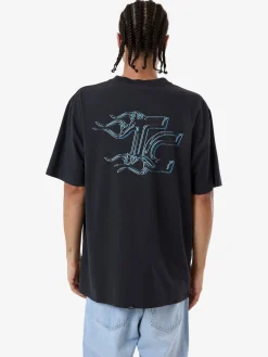 Online Thrills Heat Oversize Fit Tee - Washed Black WashedBlack