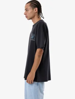 Online Thrills Heat Oversize Fit Tee - Washed Black WashedBlack