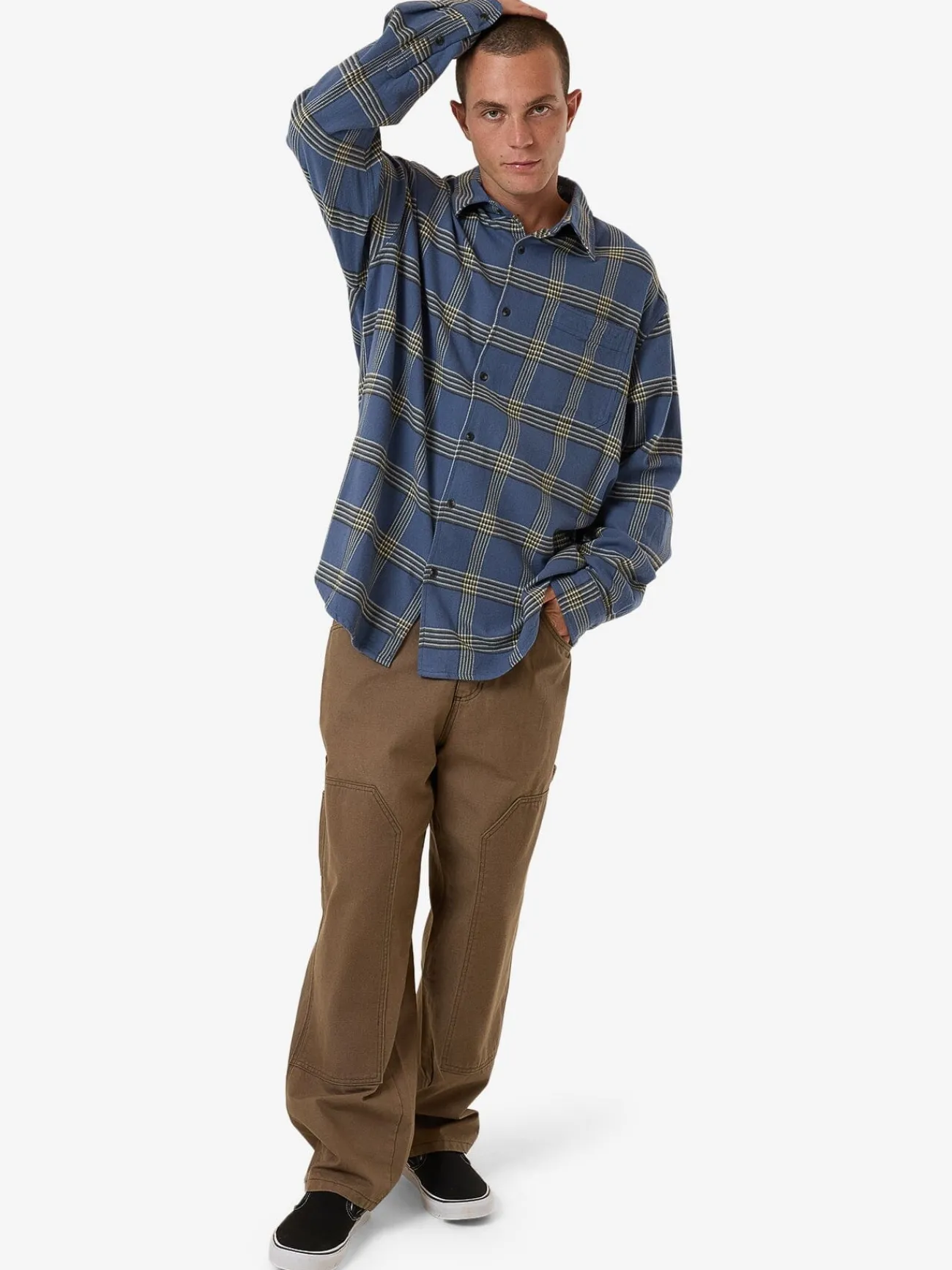Hot Thrills Heavy Times Flannel Shirt - Light Petrol LightPetrol