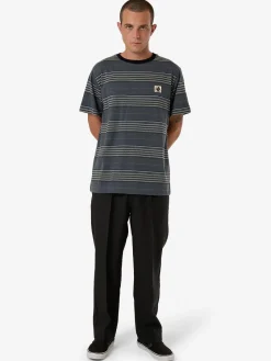 Outlet Thrills Heavy Times Stripe Merch Fit Tee - Light Petrol LightPetrol